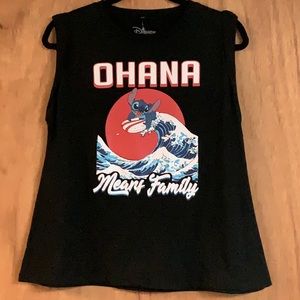 HOT TOPIC DISNEY Stitch Surf Ohana Sleeveless TOP!